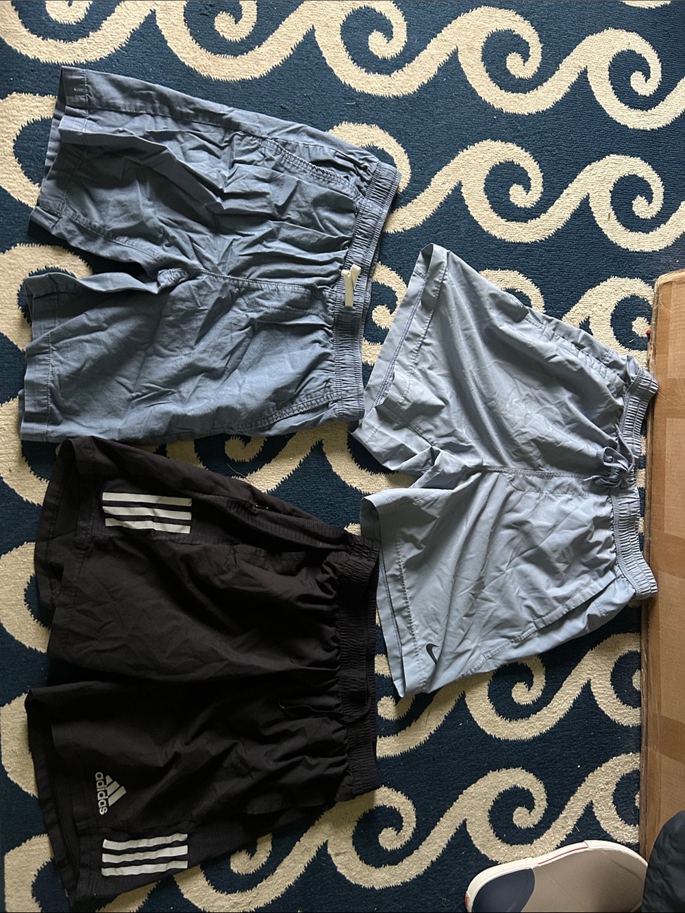 adidas Men's Black and Light Blue Athletic Shorts Set